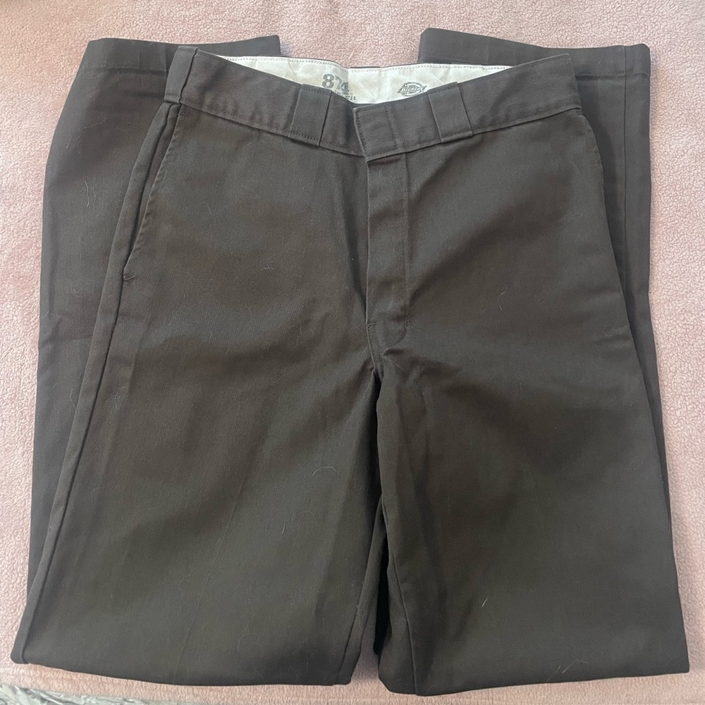 Chocolate brown straight leg Dickies. 874 original fit. In love with this color!